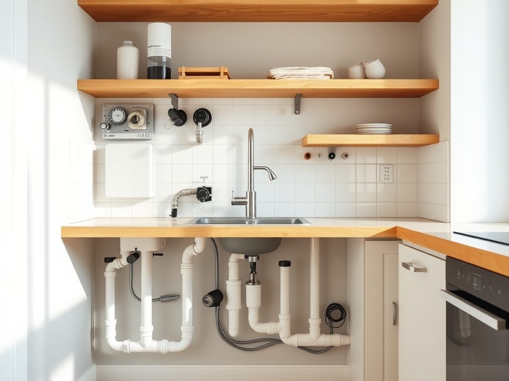 Przyłącza wodne i odpływy w kuchni: jak zaplanować instalację, unikając typowych błędów i problemów