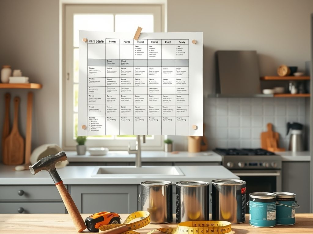 Harmonogram remontu kuchni: jak zaplanować etapy, uniknąć opóźnień i nieprzewidzianych kosztów