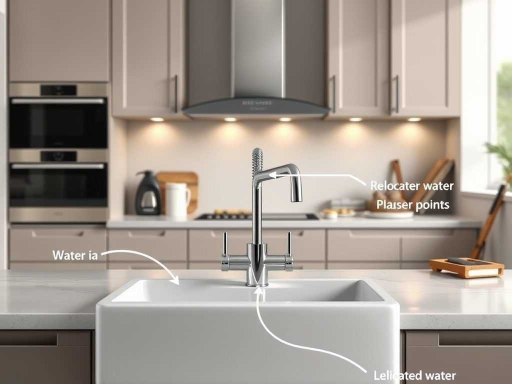 Przeniesienie punktów wodno-kanalizacyjnych w kuchni – kiedy warto i jak uniknąć najczęstszych błędów podczas remontu