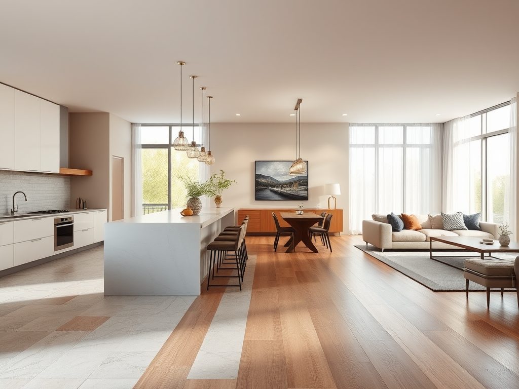 Łączenie podłogi kuchni z salonem: praktyczne sposoby na estetyczne i funkcjonalne przejście